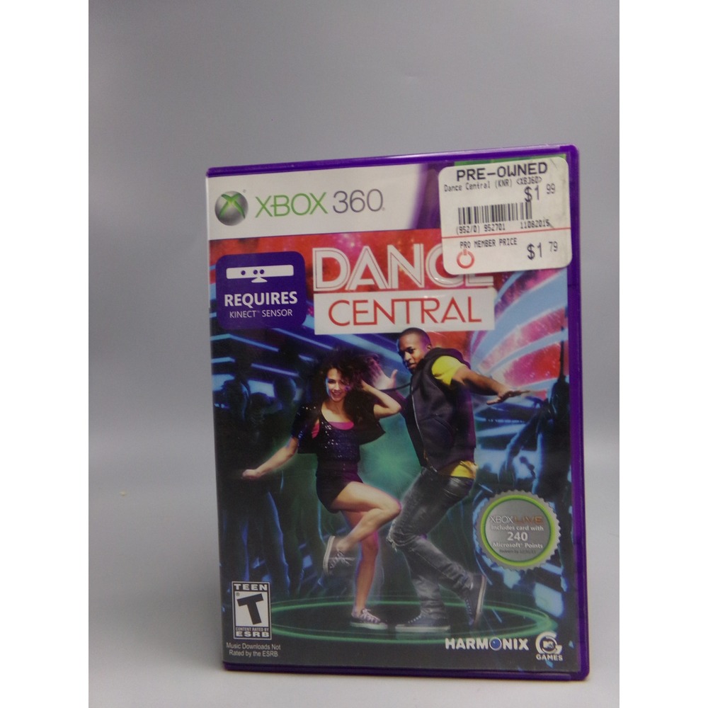 Xbox 360‎ Dance Central Kinect Video Game Disc Case Complete